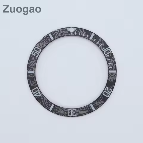 38mm Carbon Fiber Pattern Ceramic Bezel Insert Ring BGW9 Luminous for Seiko SKX007 NH35 Diver Watch 