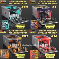 Bburago 1:43 F1 Pit Lane Pit Stop Mercedes AMG W15 Mclaren MCL39 Diecast Vehicle Model Collection