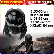 55-64CM S M L XL XXL Full Face Carbon Fiber Helmet Predator Iron Man DOT Racing Riding Motorbike Cas