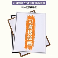 No-Frame Oil Painting Frame with Blank Canvas Acrylic Texture Hanging Picture Frame Square Handmade 