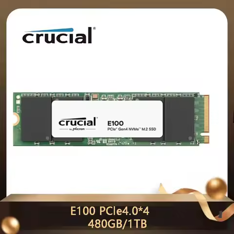 New Crucial E100 2TB 1TB Solid State Drive M.2 Interface NVMe PCle4.0 * 4 Read Speed 4700MB/S Deskto