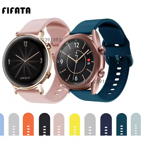 Silicone Strap For Huawei watch GT3 46mm 42mm band Wrist Strap For Galaxy watch 3 45mm 41mm correa F