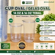 OVAL CUP OVAL GLASS/ 14 OZ & 16 OZ THICKNESS WEIGHT 7 GRAMS PER PCS WITHOUT LID