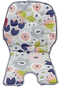 Replacement Part for Fisher-Price Highchair - GLT66 ~ Space-Saver High-Chair Booster Seat ~ Grey Blooming Flowers ~ Replacement Seat Pad