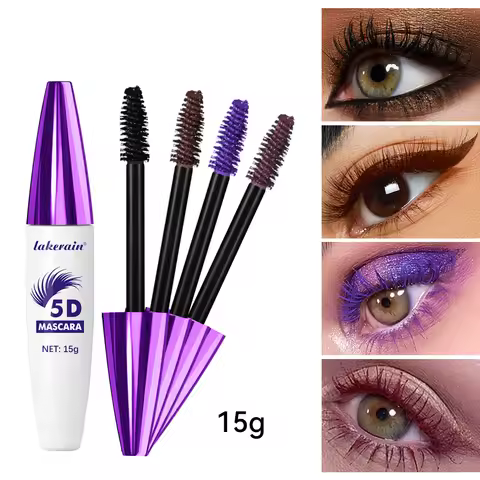 5D Mascara Waterproof Thickening Lengthening Curling Liquid Fiber Mascara Long-Lasting Curling Eyela