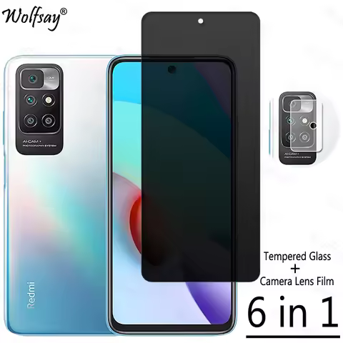 Privacy Screen Protector For Xiaomi Redmi 10 2022 Anti-Spy Tempered Glass For Redmi 10 2022 Camera G