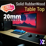 XZ Rubberwood Table Top 20mm Papan Kayu Getah Custom Home Table Top Solid Wood Dining table DIY