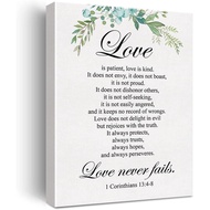 Christian Canvas Wall Art Love is Patient Love is Kind 1 Corinthians 13:4 8 Canvas Print Positive Sc