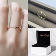 Pandora Ring Delicate Petite Ring Promise Ring Woman Engagement Ring 14K Gold Wedding Ring 1.25 Ct S