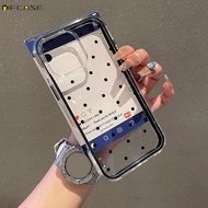 For OPPO A3i Plus A2 Pro A2M A1S A1i R15 Phone Case 2 in 1 Simple Elegant Cute Black Polka Dot Trans