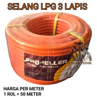 ORIGINAL SELANG ELPIJI ORANGE SELANG GAS LPG TEBAL 3LAPIS SELANG KOMPOR MURAH BAGUS