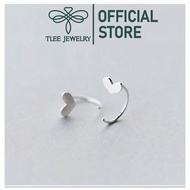 TLEE basic heart hook silver earrings TLEE JEWELRY B0300