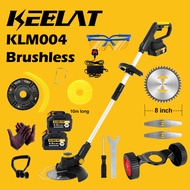 KEELAT KLM004 8 Inch Brushless Mesin Rumput Rechargeable Bateri Cordless Grass Trimmer Cutter Lawn M