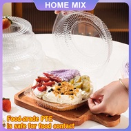 50Pcs Clamshell Food Container Transparent Food Grade Pizza Round Cake Pastry Container Box 6inch