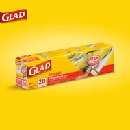 Glad Storage Zipper Bags Gallon 20Ct
