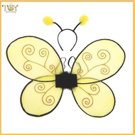 [deveodo] Bee Wing Costume Photography Props Bee Wings Halloween Bee Wings for Kids Boys Girls Yello