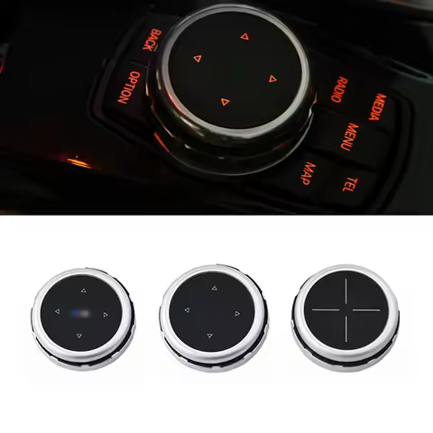 Car Multimedia Button Cover Large Knob For BMW F30 F18 F11 F02 F10 E70