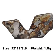 [tbxl] Brenham Stone Iron Meteorite Specimen Process Olive Meteorite Slice Natural Meteorite Materia