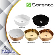 SORENTO Table Top Wash Basin SRTWB1413 / SRTWB1413-BL / SRTWB1413-RW / SRTWB1413-RG / SRTWB1413-GY