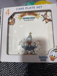 迪士尼唐老鴨生日蛋糕盤4件套