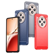 For OPPO Reno 12 F Fs 5G 4G Shockproof Armor Carbon Fiber Hybrid Brush TPU Case Cover