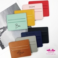 Personalized Leather THIN CARD HOLDER Unisex Gift Ideas Souvenir Gift Ideas for His & Her
