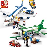 City Cargo เครื่องบินเครื่องบินเก็บ Airport Airbus เครื่องบิน Avion การวิเคราะห์สร้างสรรค์บล็อกตัวต่อของเล่นเพื่อการศึกษาเด็ก