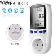 WONDE AC Power Meter, Digital Display 220V 110V Digital LCD Wattmeter, Digital Wattmeter EU/AU/UK/FR