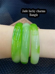 jade lucky charm bangle