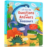 Usborne Book for Begginer Kids Toddler Lift The Flap Questions and Answers about Dinosaurs Interactive Knowledge English Reading Book Children Activity Books for 3-6 Years Old Birthday Gifts หนังสือเด็ก หนังสือเด็กภาษาอังกฤษ หนังสือ