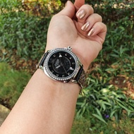 Jam Tangan Wanita Coach Tali Kulit Permata Tanggal Aktif Free Box Merek Coach