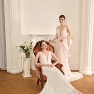 Dara 花瓣剪裁長禮服 (象牙白/淡雅粉)