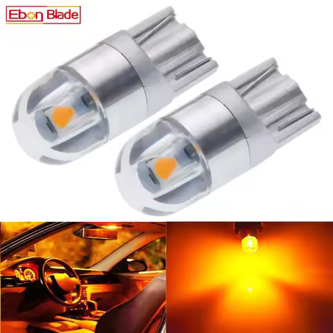 2/4 Pcs T10 W5W 5w5 LED Bulb 3030 SMD t 10 168 Car Accessories Clearance Light Reading Lamp 12V Ambe