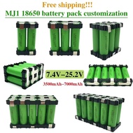 2s1p 3s1p 3s2p 4s2p 5s2p 6s2p 4s1p 8.4v 7.4V 12V 16.8v 18V MJ1 Battery Pack 18650 3500 MAh Battery f