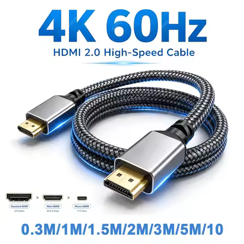 HDMI To HDMI Cable TO HDMI/MINI HDMI/Micro Cable HD 4K 60HZ 0.3M/1M/3M/5M/10M HDMI 2.0 Male To Male 