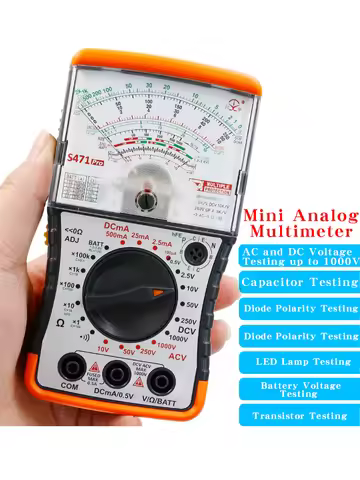NJTY S471PRO Mini Analog Multimeter, Universal High-Precision Mechanical Anti-Burn Multimeter
