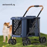 Pet Stroller Large Dog Dog Stroller Lightweight Folding Cat Stroller Large Space Outdoor Cat Cage me