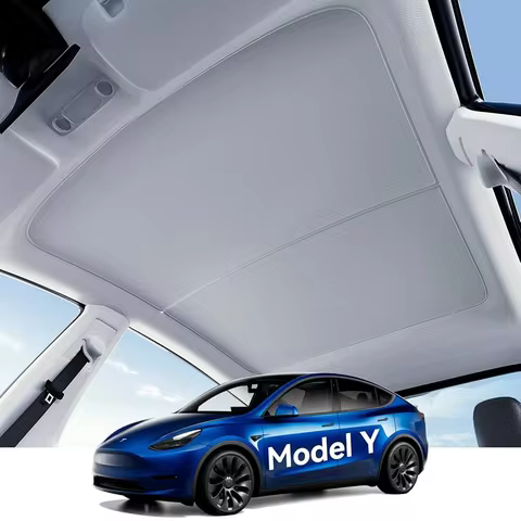 Glass Roof Sunshade for Tesla Model Y 2020-2024 UV Block & Heat Reduction Window Accessories-No Sag 
