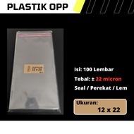 Opp plastic Size 12 cm x 22 cm / 12x22 cm / 12 x 22 cm (thin)