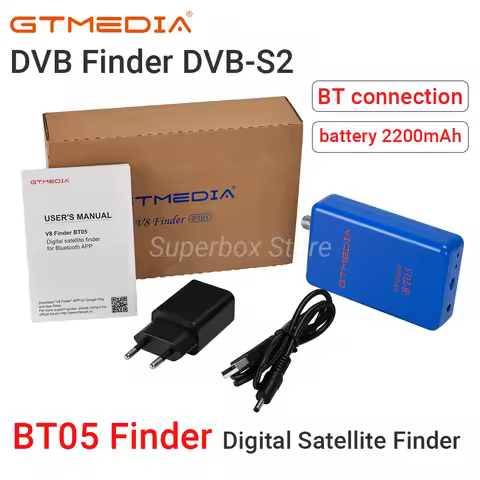 GTMEDIA V8 Finder BT05 Digital Satellite Finder DVB-S2 BT Connection Support Satellite Selection LNB