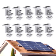 Z Brackets for Solar Panels 10pcs Aluminum Solar Panel End Clamp Solar Panel Roof Bracket Z Clips for Mounting tongsg tongsg