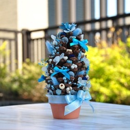 松果聖誕樹擺飾-藍色聖誕樹 生日禮物