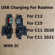 For Realme C12 C15 C11 2020 2021 USB Charging Port Dock Connector Plug Board Charge Charging Flex Ca
