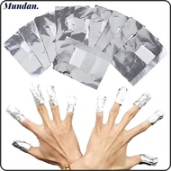 MUNDAN 50/100pcs Nail Polish Remover Wrap, Cleaning Polish Remover Nail Polish Wrap,  Aluminum Manic