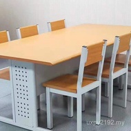 Long Bookstore Table Table 4-Person Table Reading Steel 6-Person Calligraphy Table Chair Library Bar