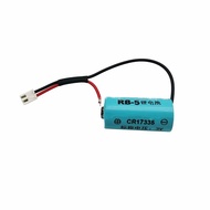 1pce RB-9 CR17335 3V Programming Controller PLC Lithium Battery With Plug