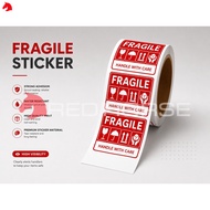RED HORSE Fragile Tape Fragile Packaging Set–500pcs Fragile Stickers 90mmx50mm Fragile OPP Tape 45mm