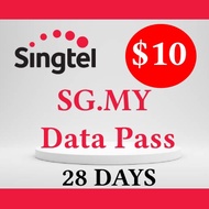 Singtel SG-M'sia Data pass Ez $10 - 1GB 28 Days