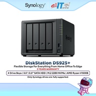 Synology DS925+ 4-Bay NAS DiskStation Server Storage RAID High Performance 2.5GbE for Business Backu