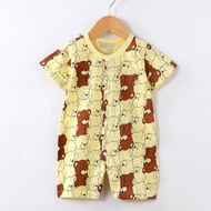 (Short Sleeve Button) Bayi Newborn- 18month Sesuai cuaca panas Baby Romper Homewear